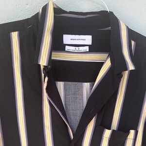 Urban Outfitters Black Striped Men's Shirt